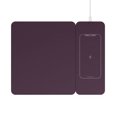 North Wireless Charging Mouse Pad - Plum Purple: Polyurethane Desk Accessory | Target