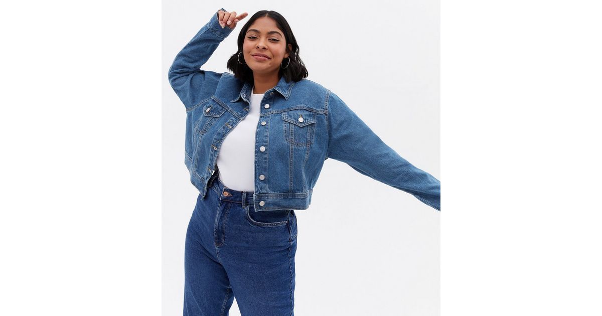 Urban Bliss Curves Blue Denim Crop Jacket
						
						Add to Saved Items
						Remove from Saved... | New Look (UK)