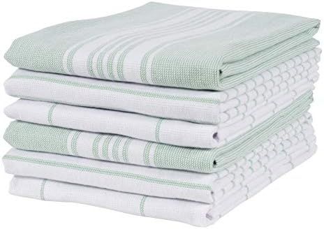 KAF Home Monaco Mixed Yarn Dyed Reversible Terry Dish Towel Set of 6, 100-Percent Egyptian Cotton, 1 | Amazon (US)