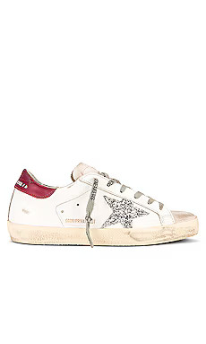 Golden Goose X REVOLVE Superstar Sneaker in White, Burgundy, Silver & Ice from Revolve.com | Revolve Clothing (Global)