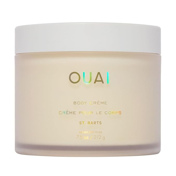 OUAI Body Cream, St. Barts - Hydrating Whipped Body Cream with Cupuaçu Butter, Coconut Oil and S... | Amazon (US)