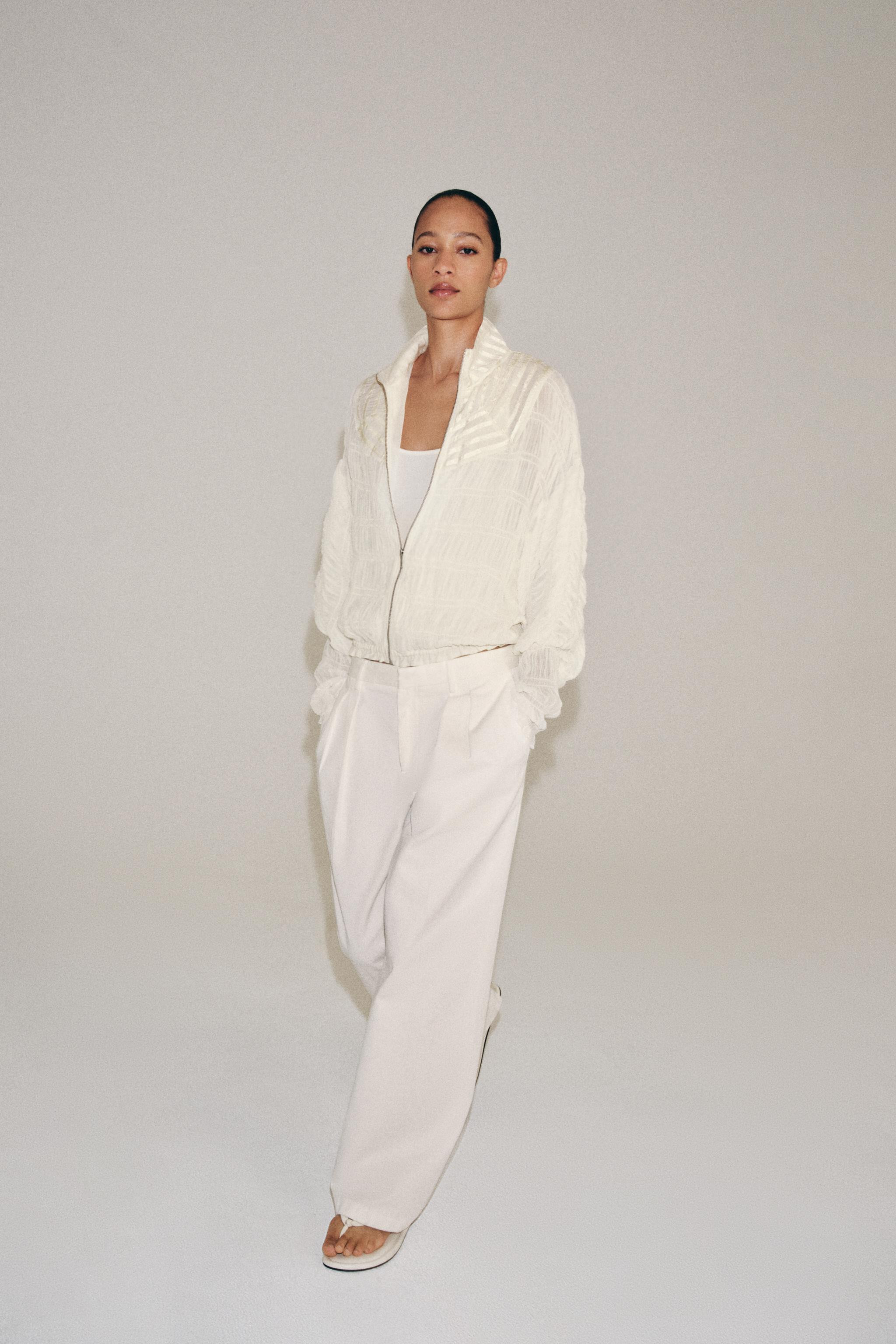 ZW COLLECTION GATHERED BOMBER JACKET | Zara US