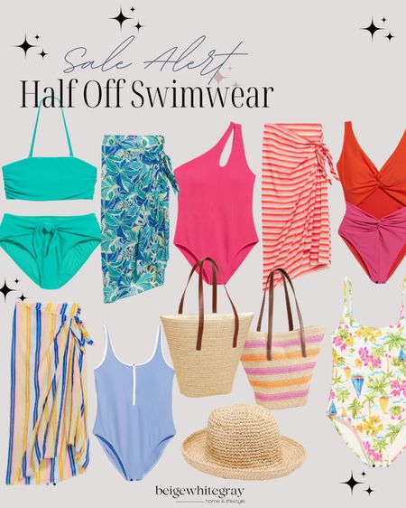 Swimwear swimsuits are half off at old navy through 6/2! Most swimsuits under $20 today and tomorrow!! Cover up, straw hat, straw tote. Sarong 

#LTKStyleTip #LTKSaleAlert #LTKFindsUnder50