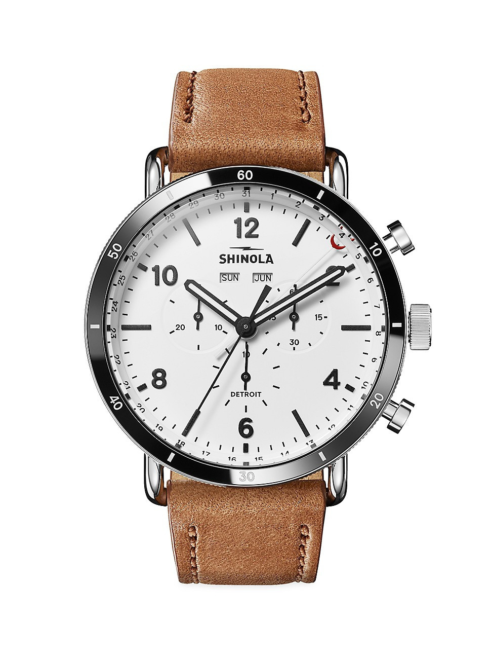 Men's Canfield Sport Stainless Steel & Leather Watch - White | Saks Fifth Avenue