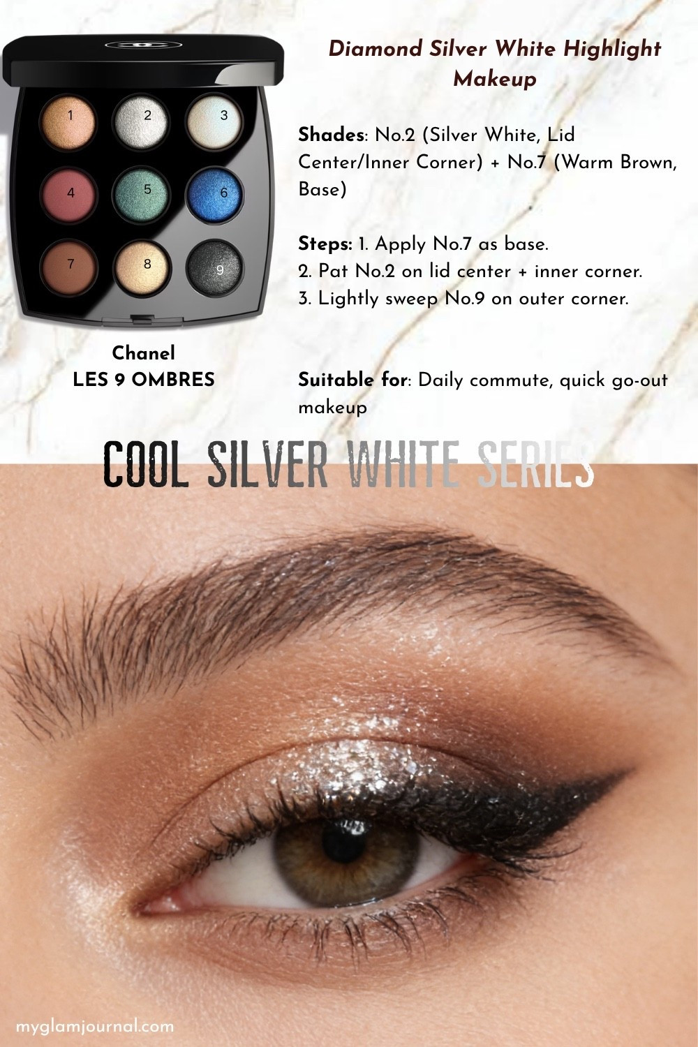 Chanel LES 9 OMBRES Tutorial | Sparkling Silver Highlight Eye Makeup

#LTKBeauty