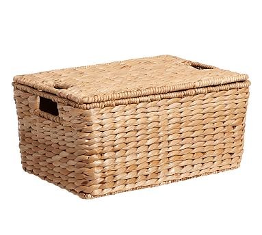 Savannah Lidded Basket, Medium | Pottery Barn (US)