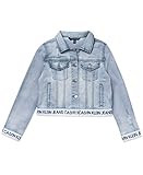Calvin Klein Girls' Big Denim Jacket, Breeze Logoband, L12/14 | Amazon (US)
