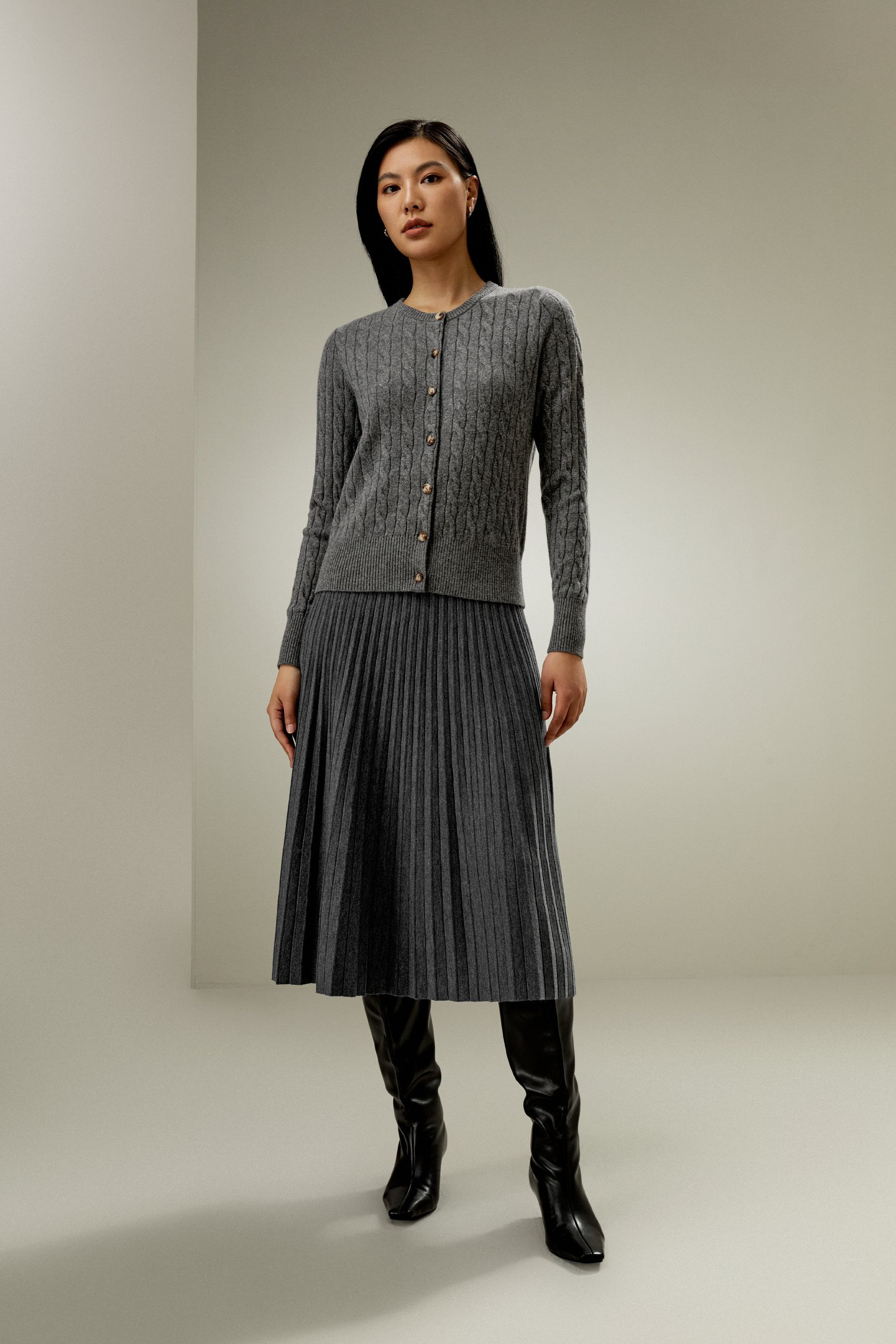 Baby Cashmere Cable-Knit Cardigan | LilySilk