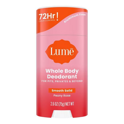 Lume Whole Body Women's Smooth Solid Deodorant Peony Rose Scent - Aluminum-Free 2.6oz | Target