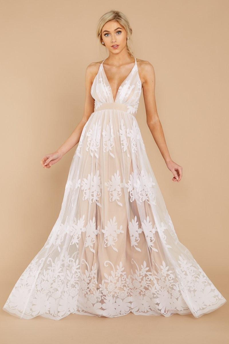 In Any Event White Maxi Dress | Red Dress 