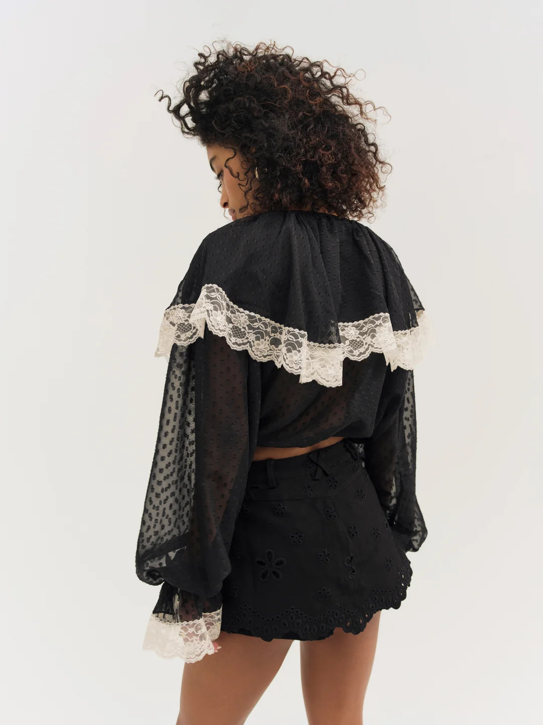 Daisy Eyelet Denim Skort | For Love & Lemons