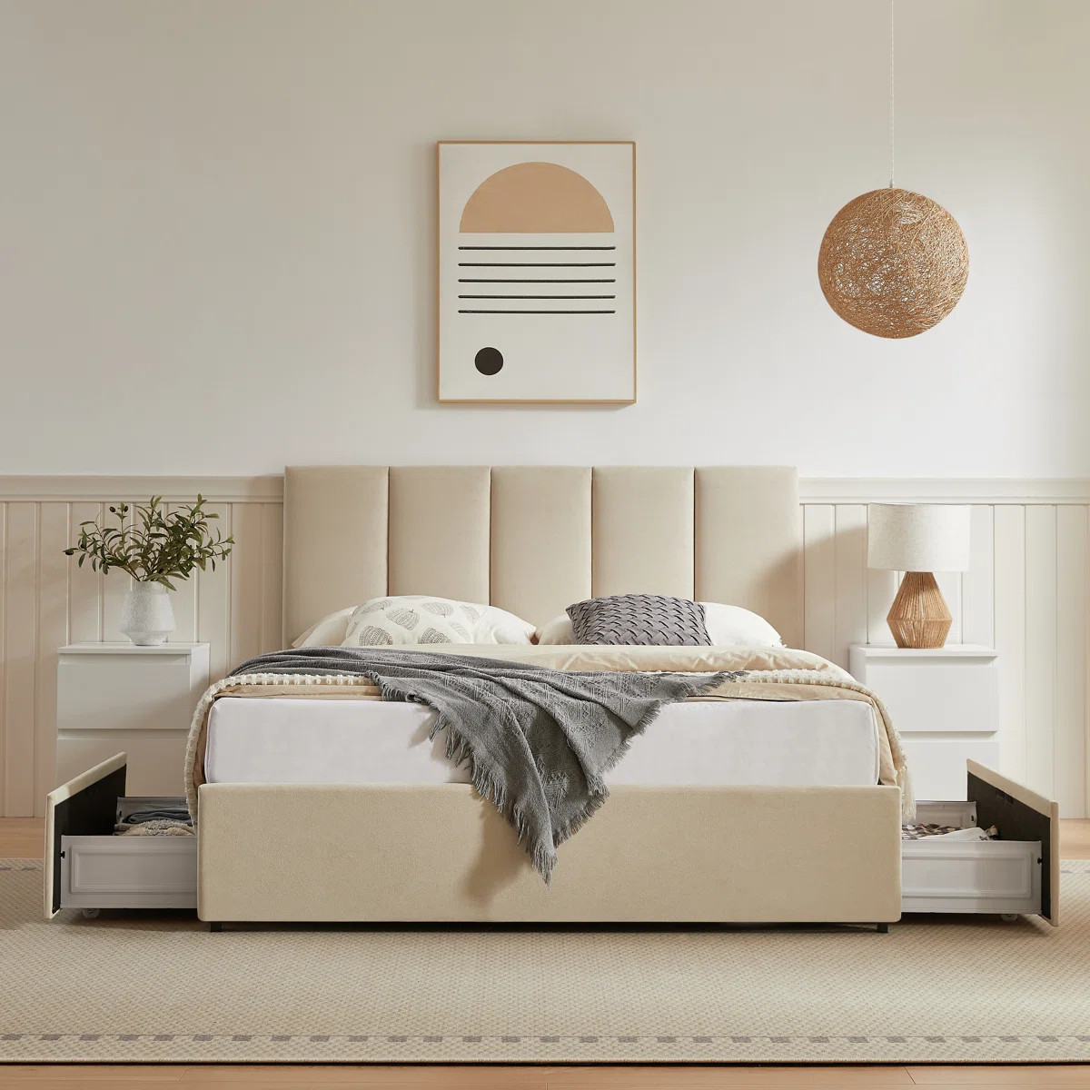 Juanetta Upholstered Platform Storage Bed with 4 Drawers | Wayfair North America