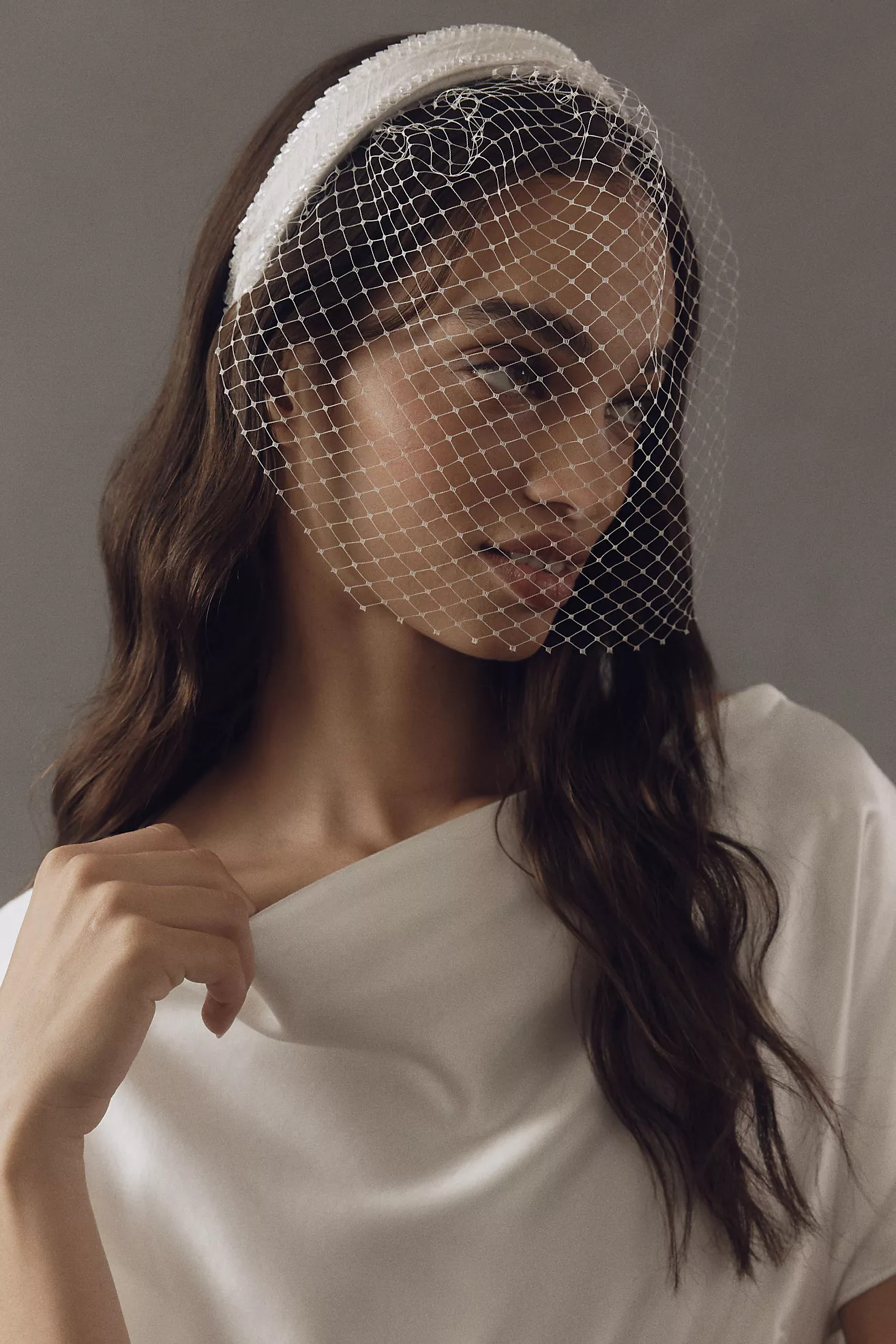 Gaios Eden Violette Veil Headband | Anthropologie (US)