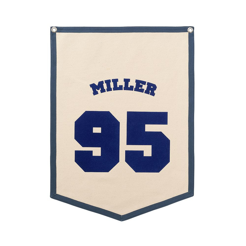 Personalized Varsity Number Pentagon Flag | Pottery Barn Teen