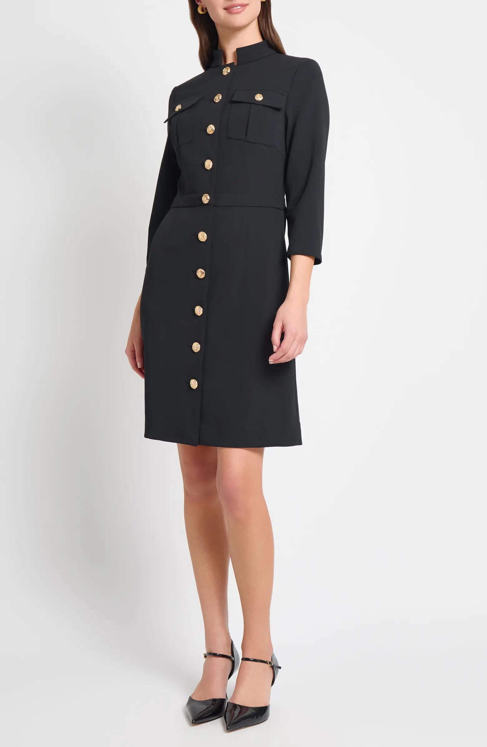 Deco Long Sleeve Crepe Sheath Dress | Nordstrom