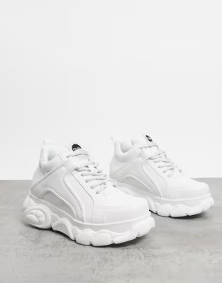 Buffalo Corin low platform sneakers in white | ASOS (Global)