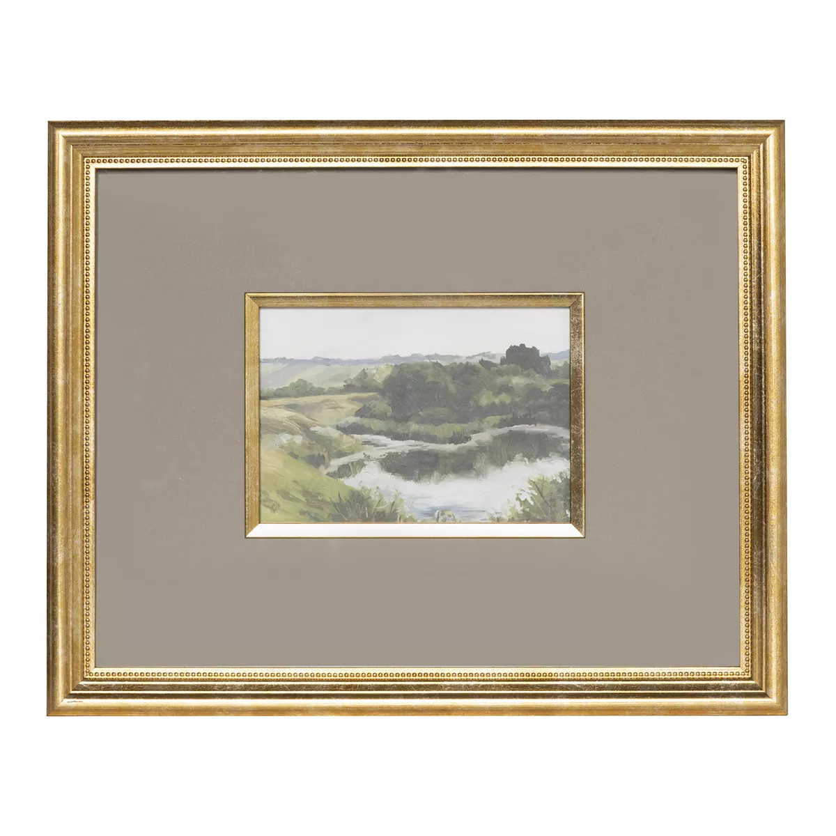 Belle Maison Framed Landscape Art Under Glass, Gry | Kohl's