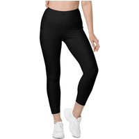 Black Leggings - With Pockets High Waisted Stretchy Fitness Polyester Tights | Etsy (US)