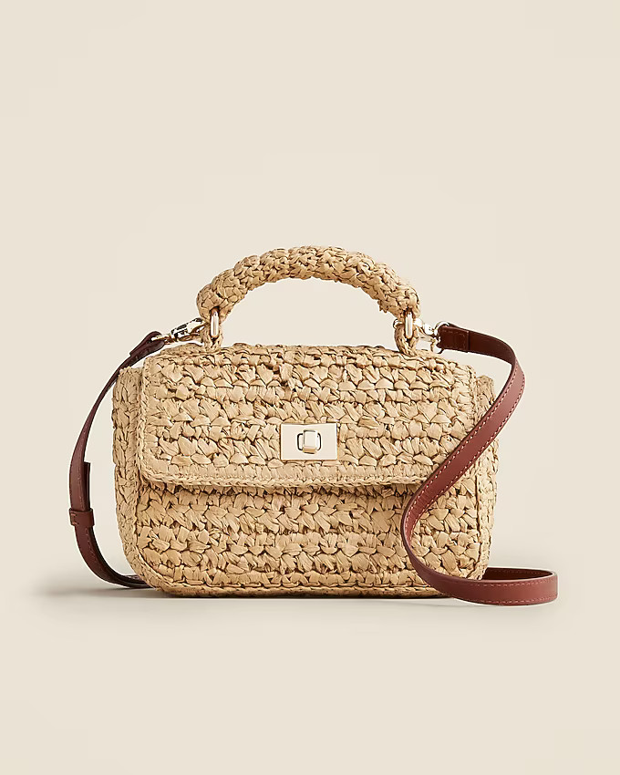Small Edie hand-woven top-handle bag | J. Crew US
