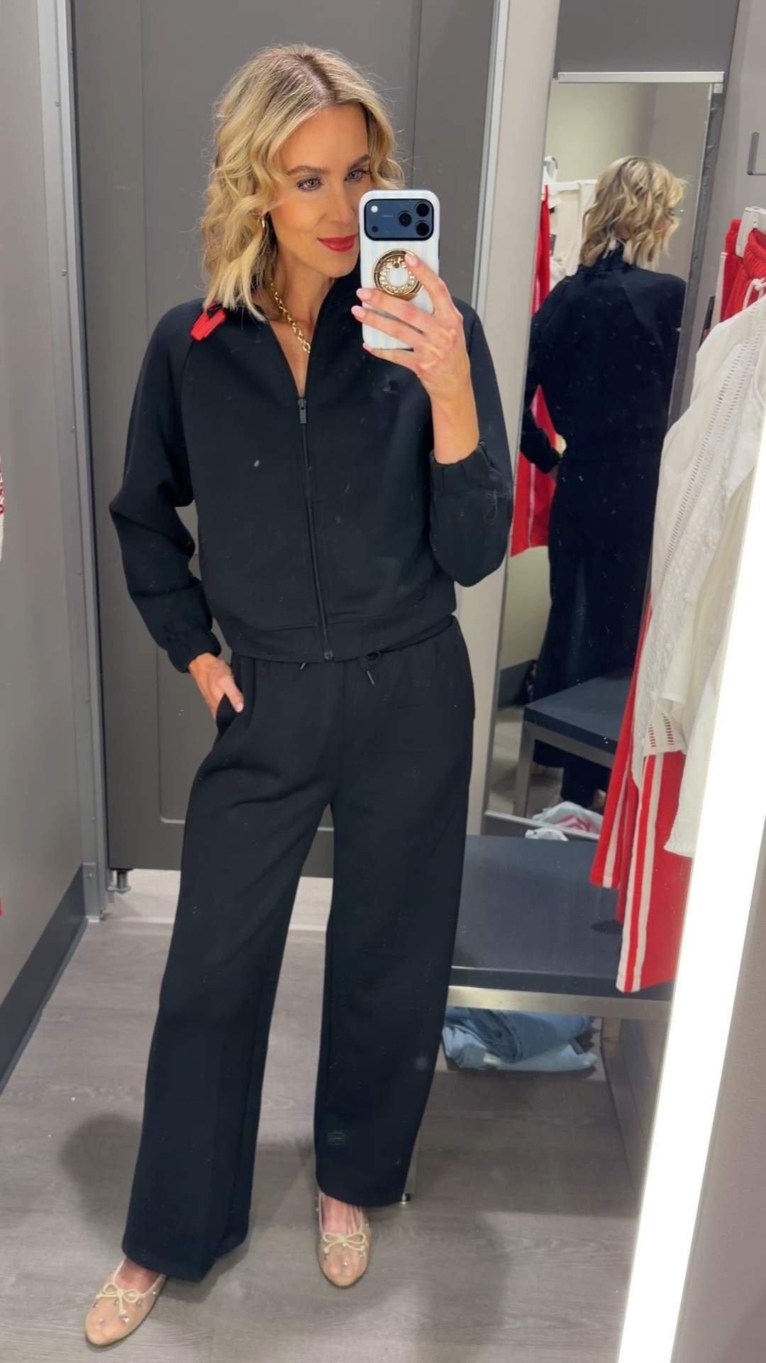 The target matching set you won’t want to take off! It is so soft! Wearing a small in the bottom and an extra small in the top