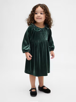 Baby & Toddler Velour Ruffle Collar Dress | Gap (US)