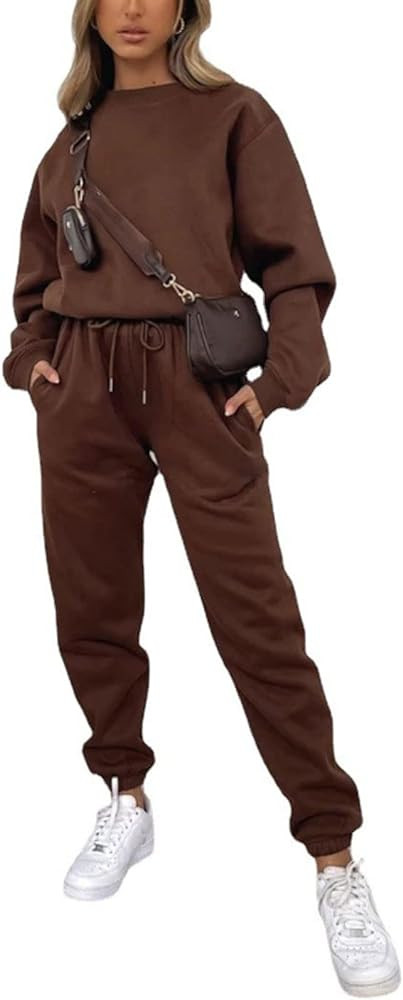 KANSOON Sweatsuits for Women Set 2 Piece Jogging Suit Long Sleeve Pullover Sweatshirts Sweatpants... | Amazon (US)