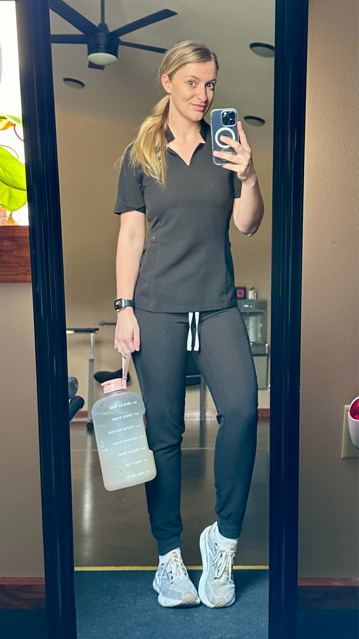Black FIGS are always in 😎 and I keep that thang on me. That thang being my gallon jug 🤣

#LTKfitness #LTKworkwear #LTKshoecrush