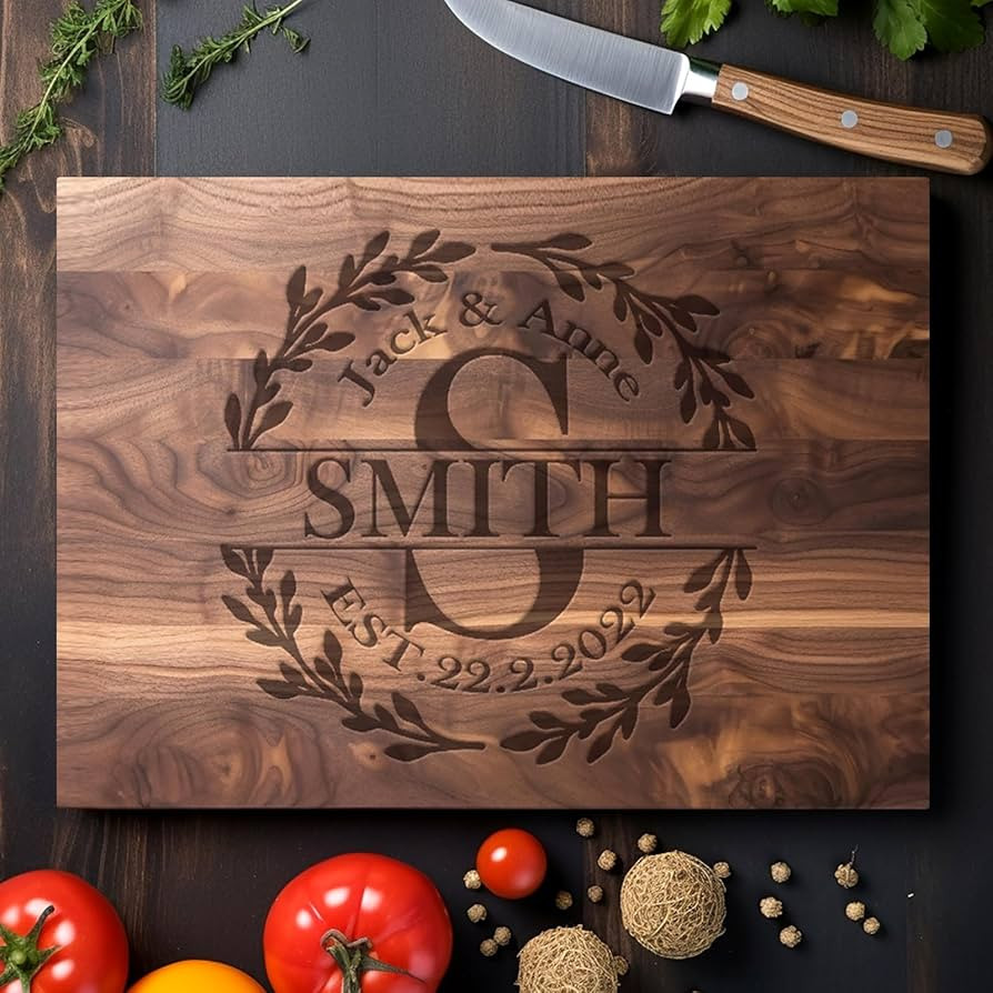 Cutting Boards, Personalized Engraved Cutting Boards, Maple/Walnut Cutting Boards Customized, are... | Amazon (US)