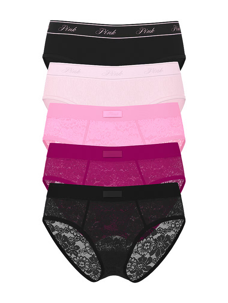 Buy 5-Pack Lace Logo Hiphugger Panties, Fashion Pack - Order Panties online - Victoria's Secret U... | Victoria's Secret (US / CA )