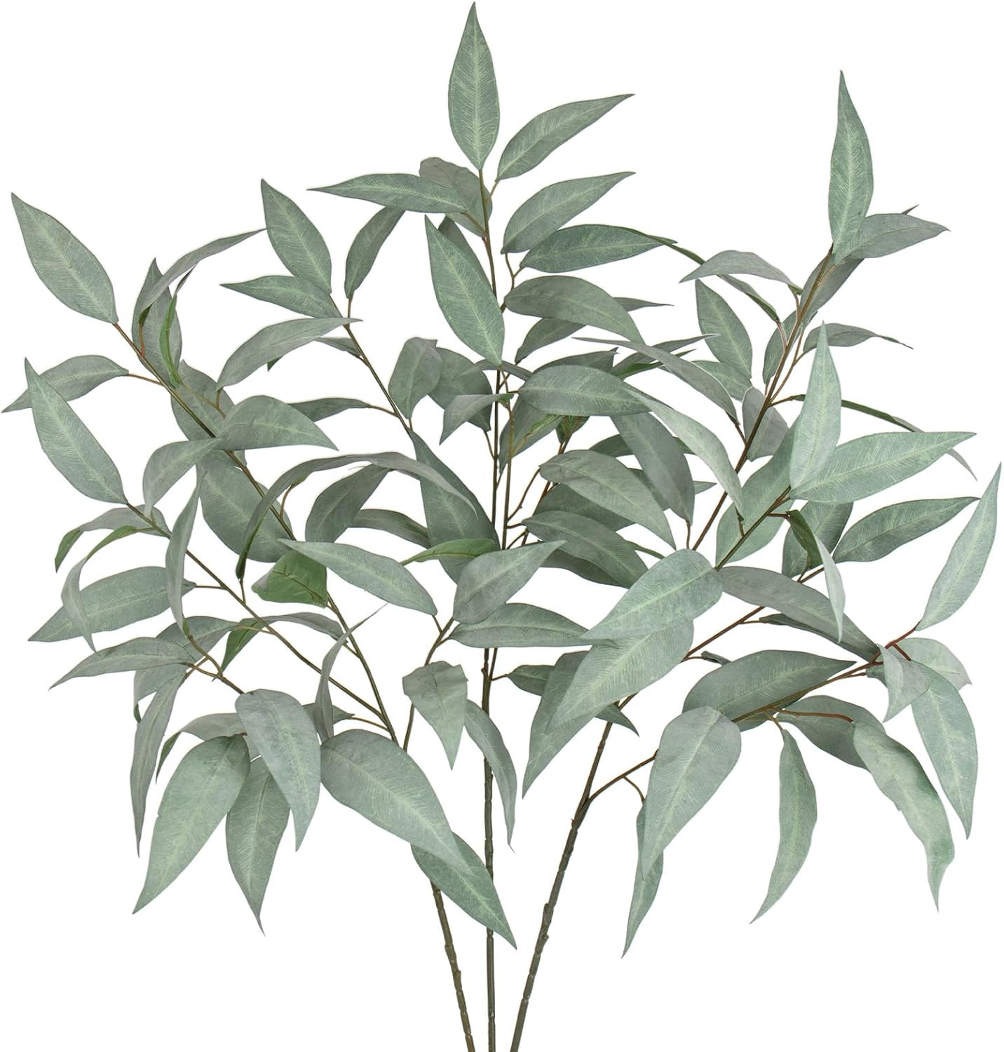 Briful Eucalyptus Stems 39.5 '' Tall, Artificial Branches for Vase Round Year Faux Greenery Stems... | Amazon (US)