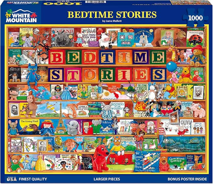 White Mountain 1000 Piece Jigsaw Puzzle Book Collage Puzzles with Large Pieces Gift for Adults an... | Amazon (US)