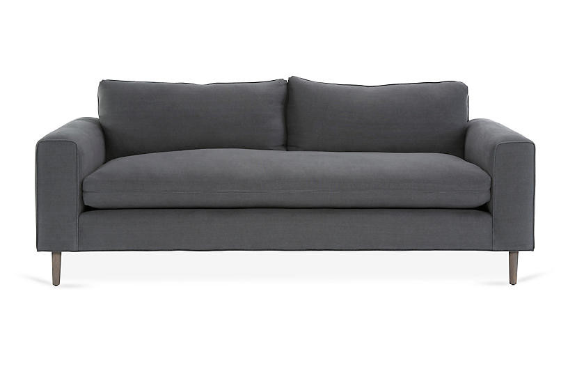 Rumsey Sofa, Charcoal Linen | One Kings Lane