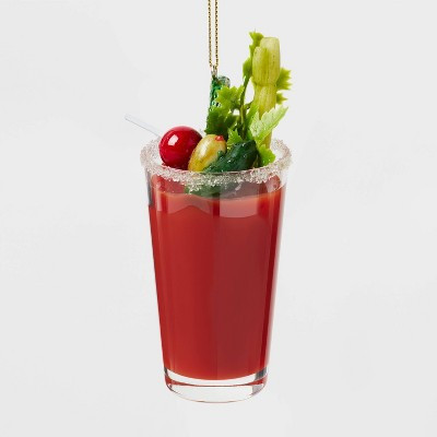 Glass Bloody Mary Cocktail Christmas Tree Ornament Red - Wondershop™ | Target