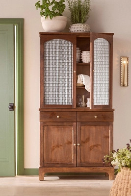 Whitney Curtain Wood Hutch | Anthropologie (US)