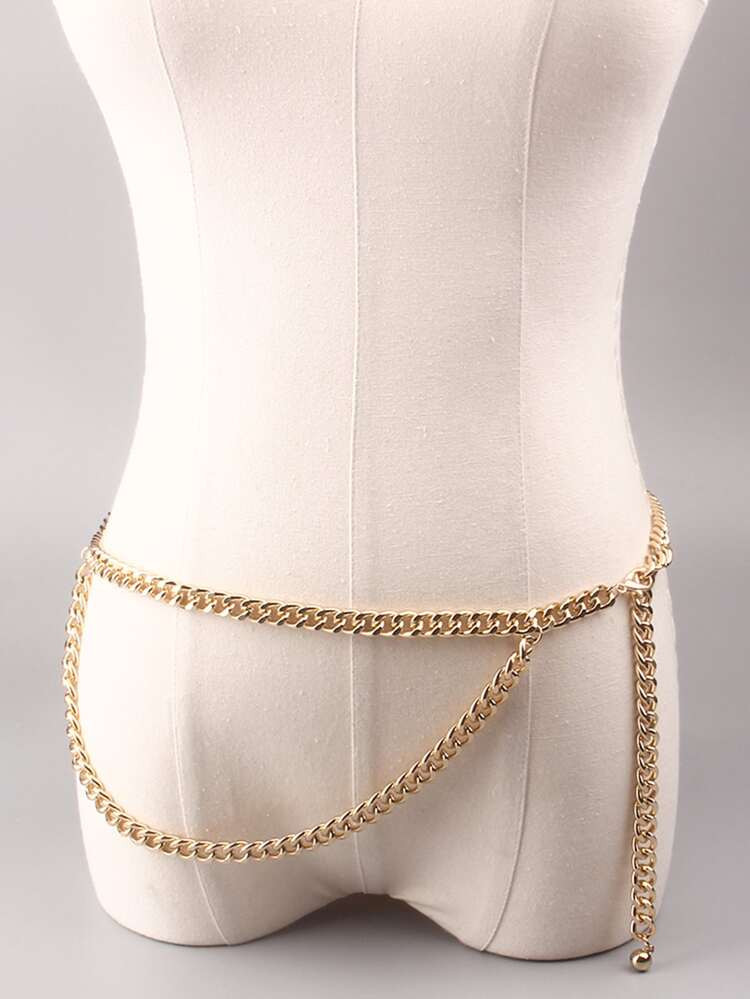 Layered Metal Chain Belt | SHEIN