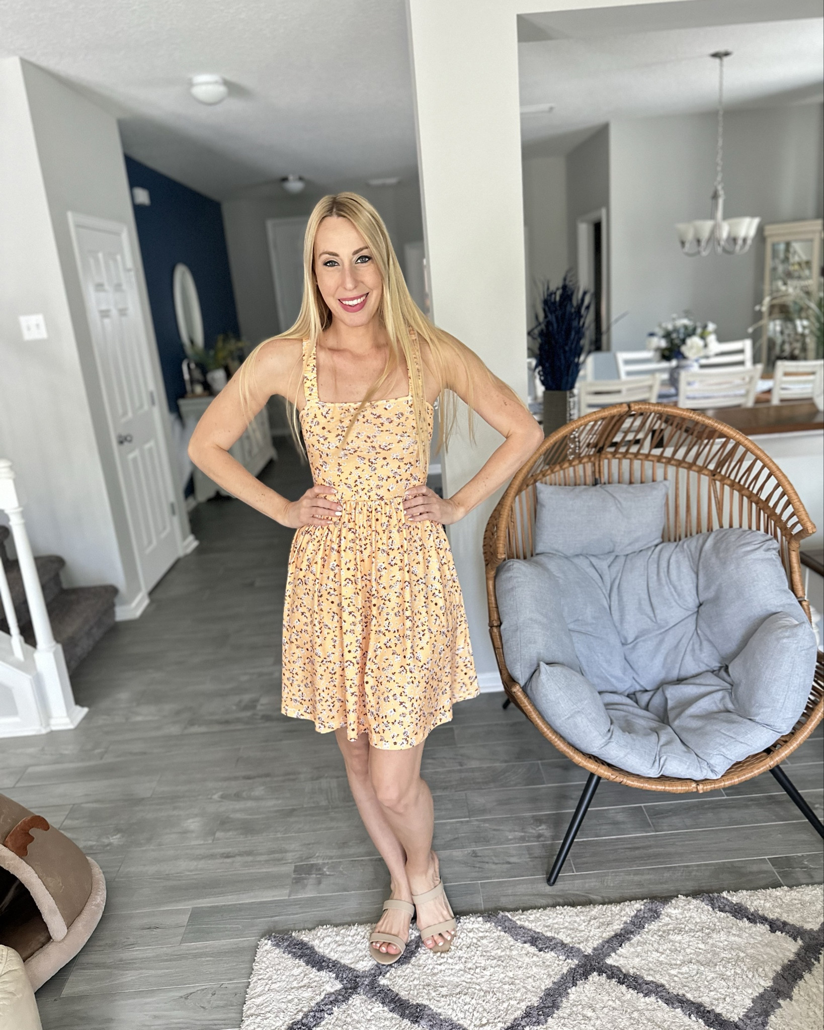 Summer Sun Dress 
🌼 stretchy material and very comfortable 
🌼 has pockets 
🌼 wearing size small 

#LTKstyletip #LTKfindsunder50