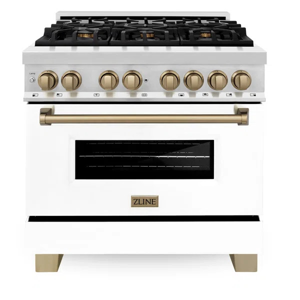 ZLINE Autograph 36" Legacy Dual Fuel Range w/ 6 Burners | Wayfair North America