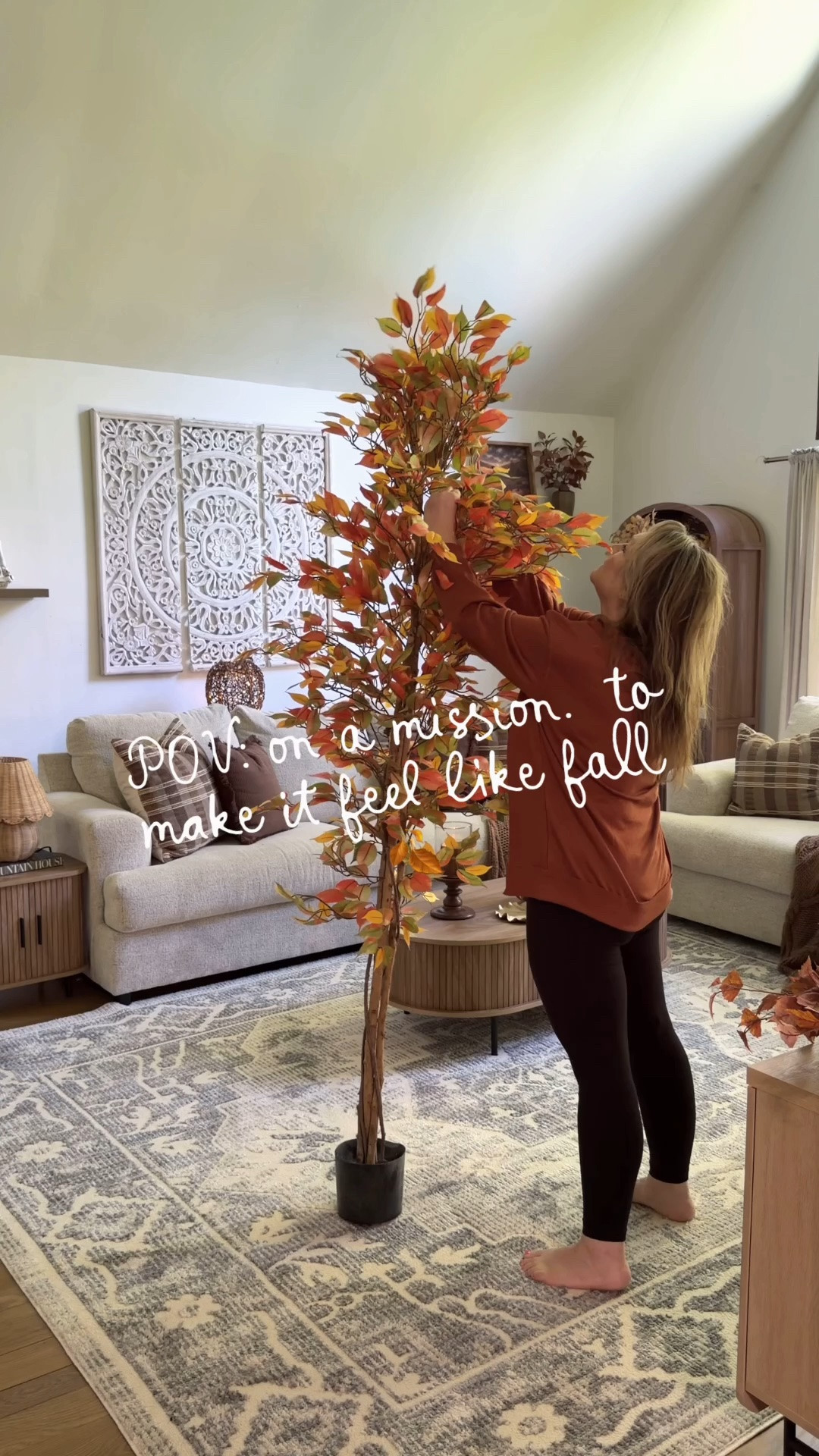 Fall has arrived in my living room with these beautiful trees from Nearly Natural 🍂🤎

#LTKSeasonal #LTKHome