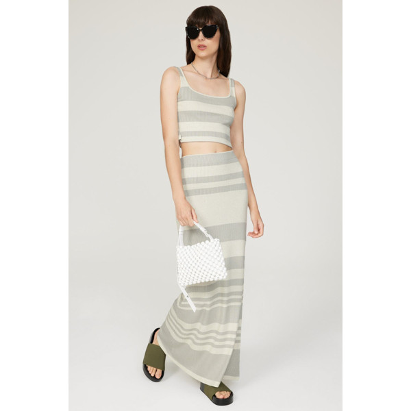 Splendid Coco Metallic Tank Silver-print | Rent the Runway