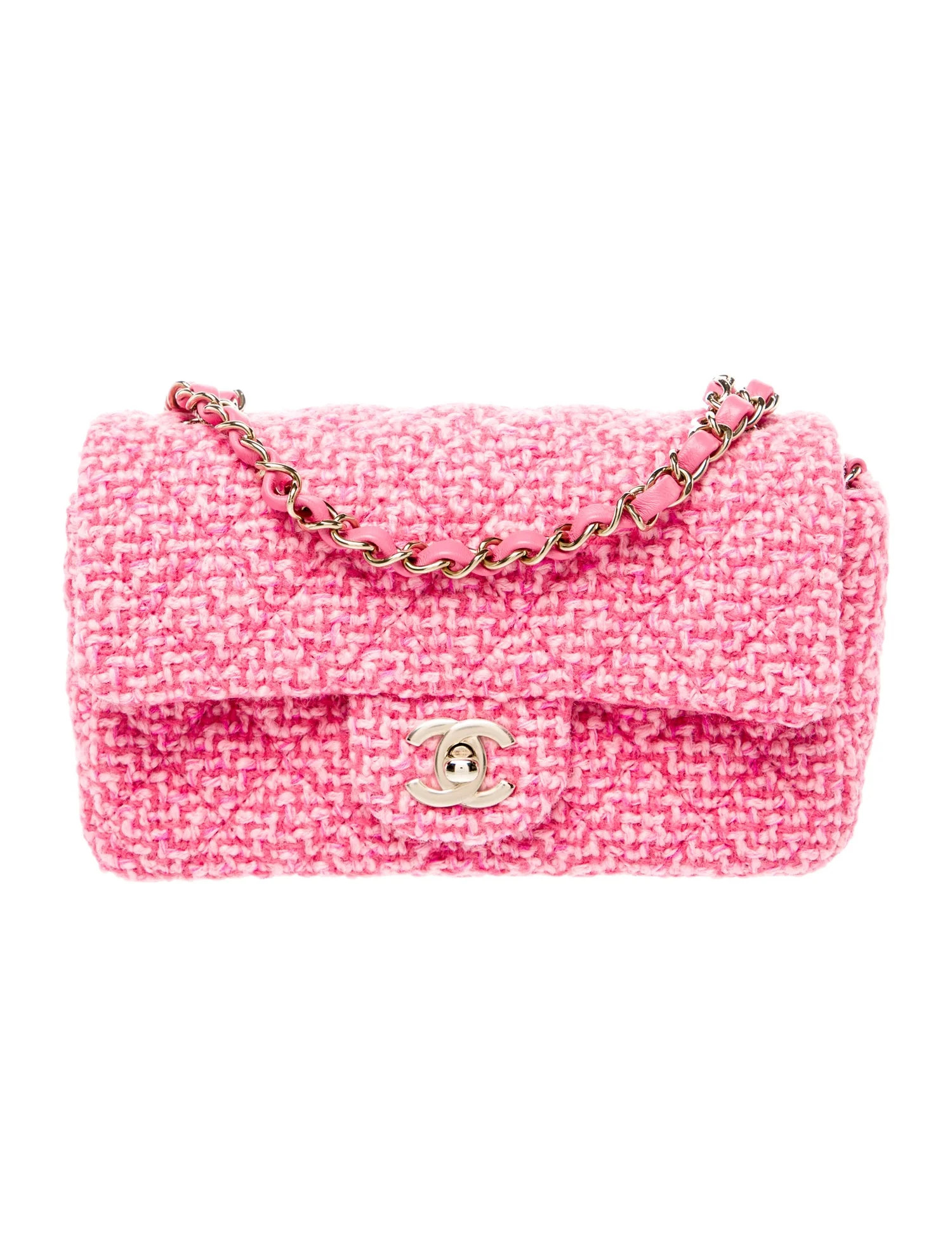 Classic Rectangular Mini Tweed Flap Bag | The RealReal