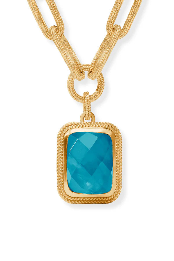 Julie Vos Cheval London Blue Paperclip Statement Necklace | The Willow Tree