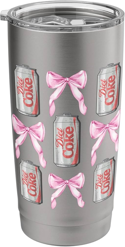 Coca-Cola Diet Coke & Pink Bows Collage Logo Vintage Stainless Steel Insulated Tumbler | Amazon (US)