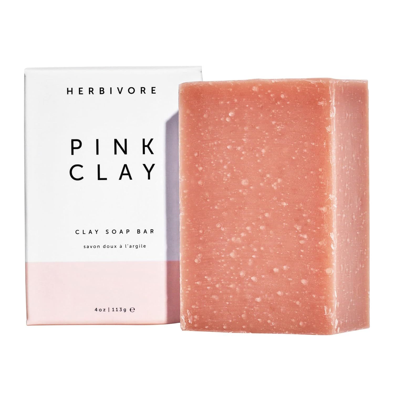 HERBIVORE Pink Clay Cleansing Bar Soap for Face & Body with French Pink Clay Rejuvenates, Suitabl... | Amazon (US)