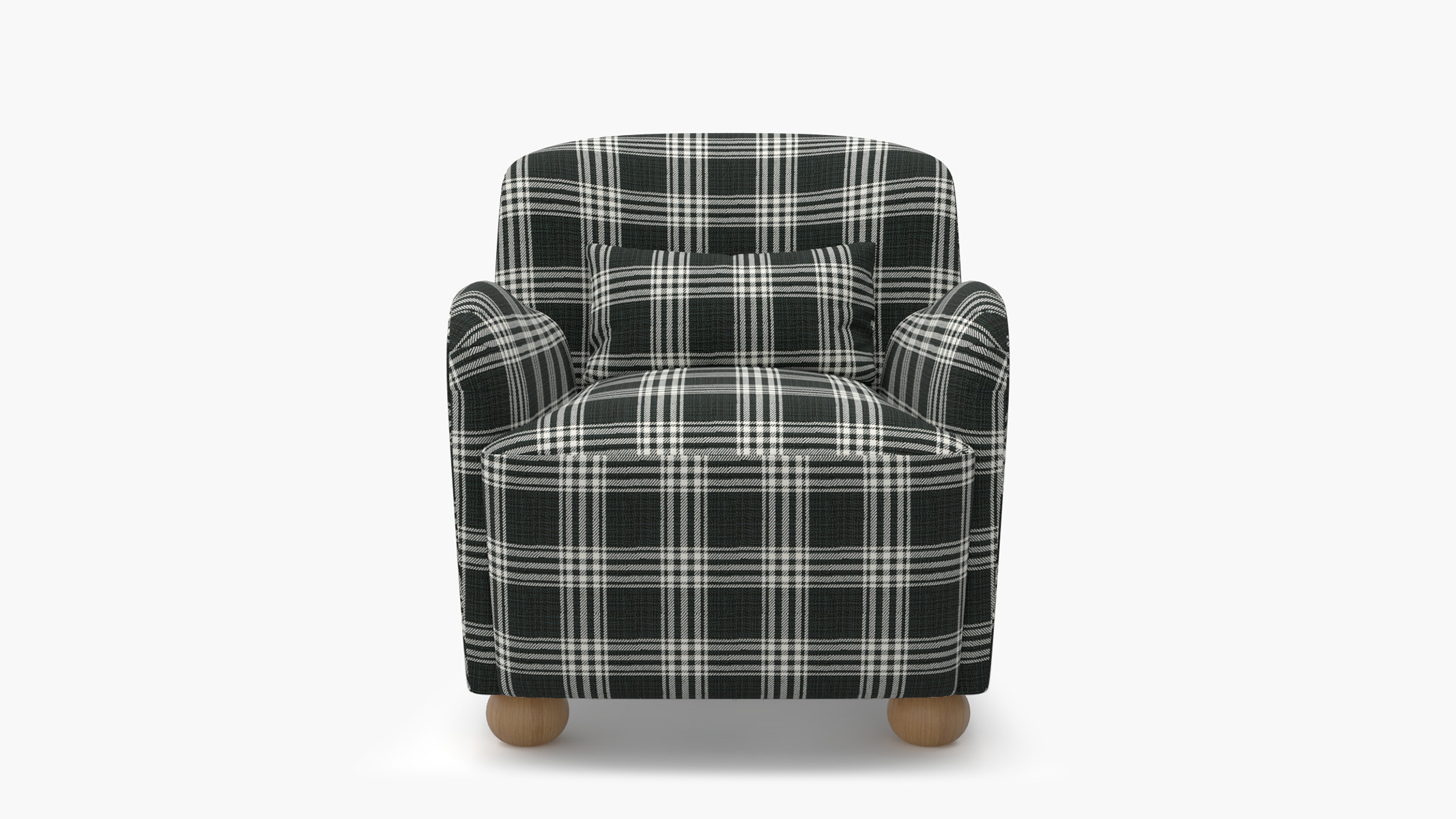 Club Chair | Natural | Barnegat Plaid | The Inside