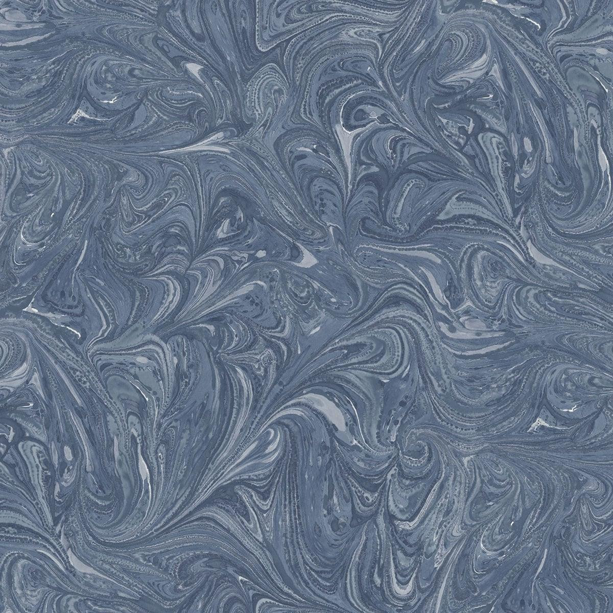 Seabrook Sierra Marble Washed Denim Wallpaper | DecoratorsBest