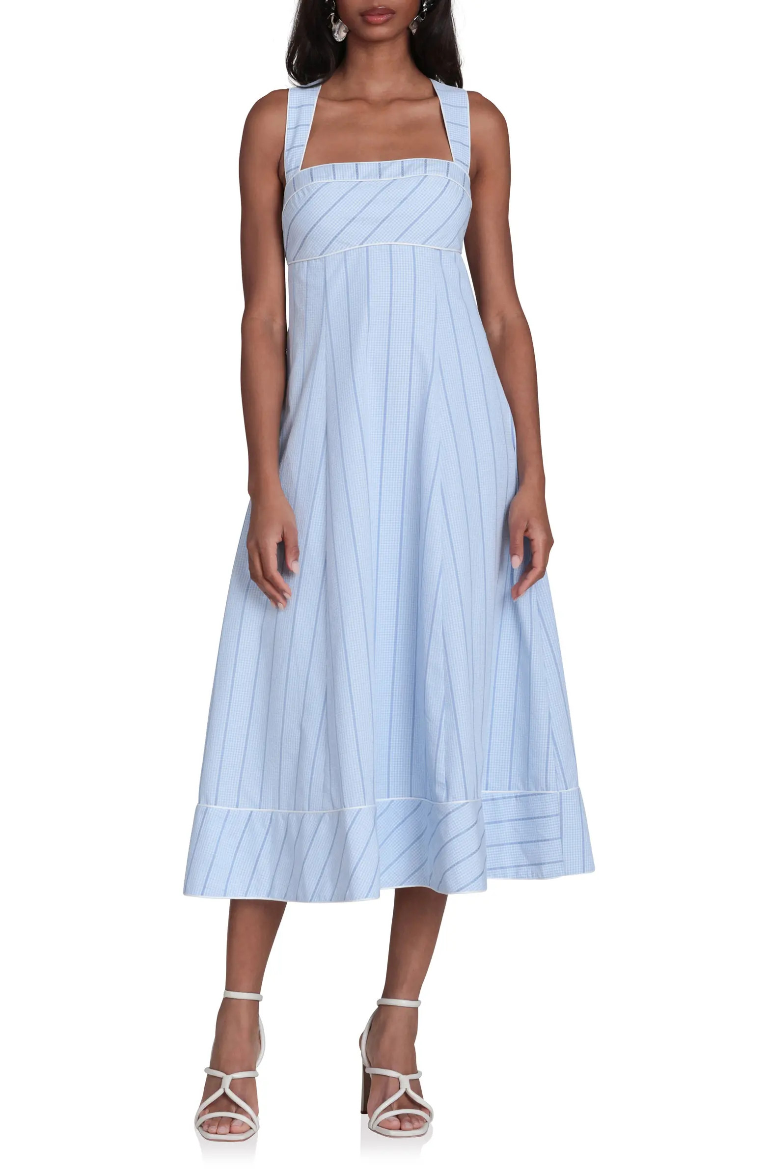 Stripe Sleeveless Midi Dress | Nordstrom