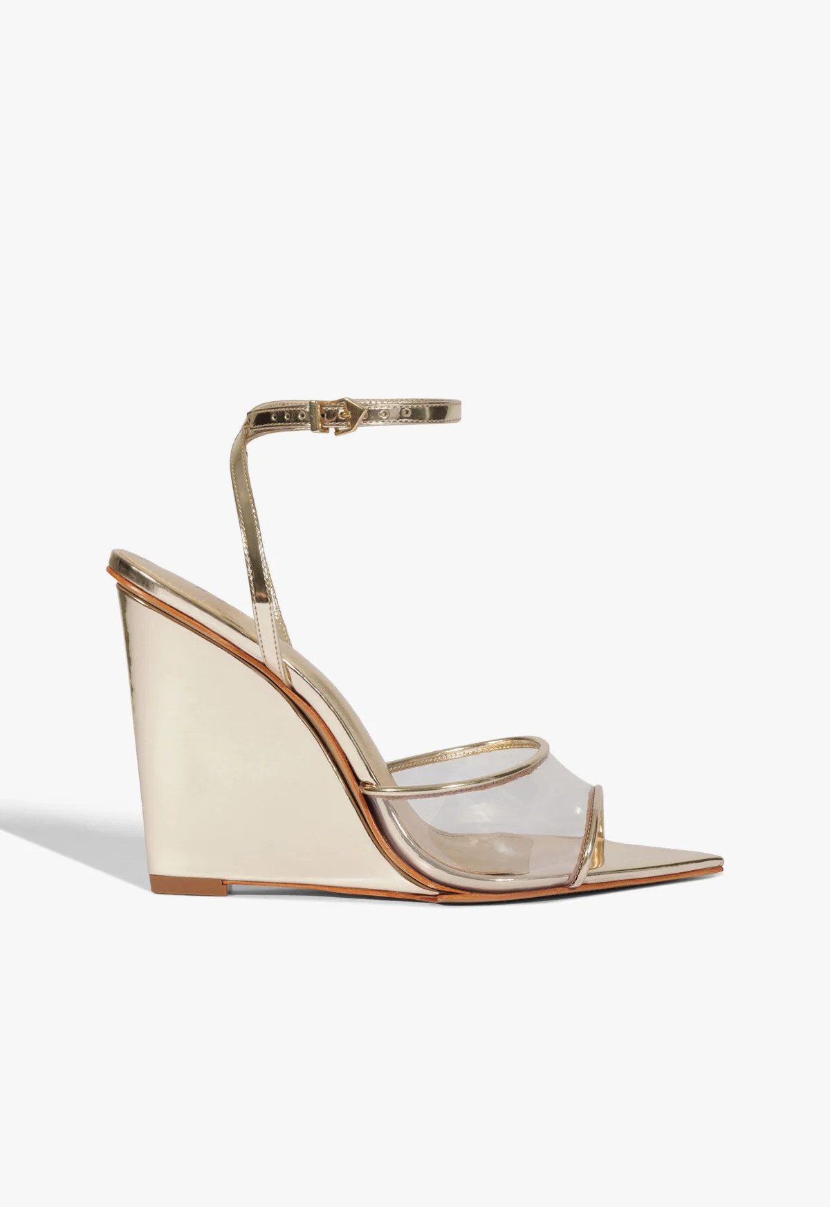 Elodie Gold High Wedge Sandal | Schutz (US)