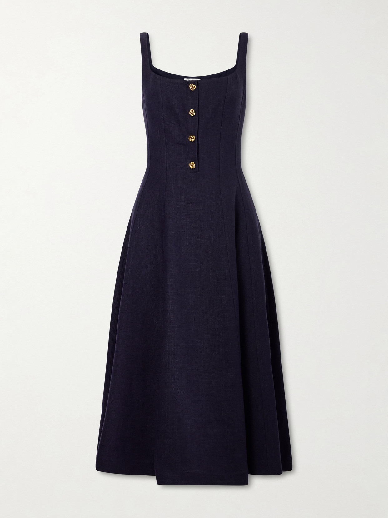 Altuzarra - Orrie Paneled Cotton-blend Midi Dress - Blue | NET-A-PORTER (US)