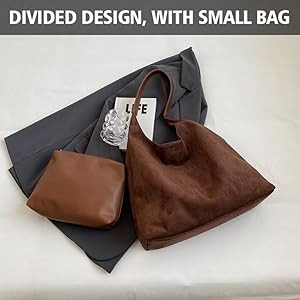 Brown Suede Bags for Women 2024 New Brown Suede Tote Bag for Women Suede Bag Brown Suede Purse Ba... | Amazon (US)