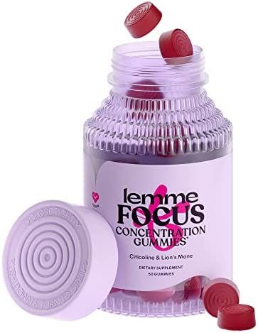 Lemme Focus Concentration & Brain Health Gummies with Cognizin Citicoline, Lion's Mane, Vitamin B... | Amazon (US)